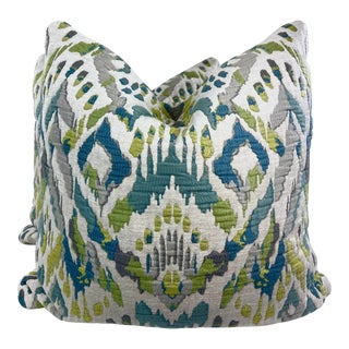 Jim Thompson "Georgiana" in Blue Water 22" Pillows-A Pair For Sale