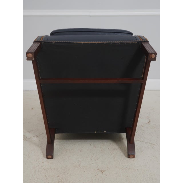 Hancock and Moore Chippendale Style Leather Wingback Chair For Sale - Image 17 of 18