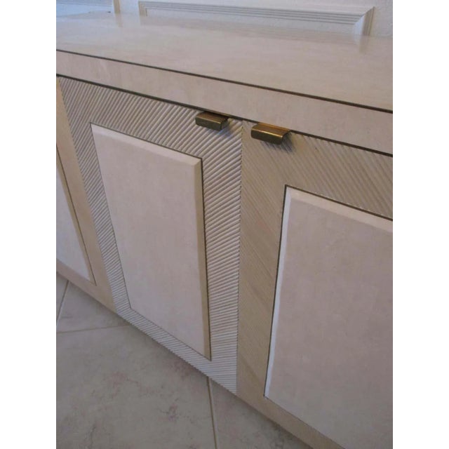 Vintage Ivory Split Bamboo Sideboard For Sale - Image 11 of 12