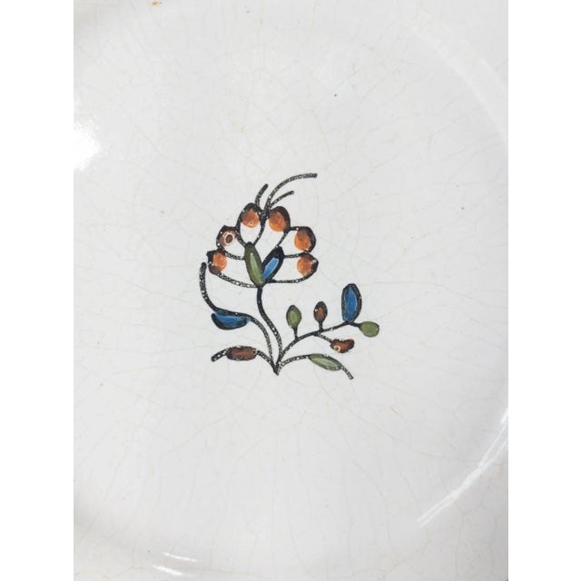 Decorative French Faience Majolica Polychrome Plate For Sale - Image 4 of 8