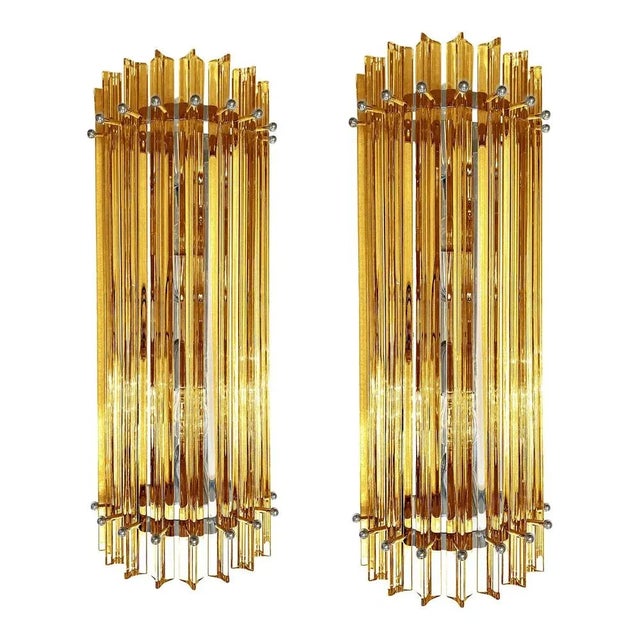 Mid-Century Modern Murano Glass Wall Sconces by Simoeng, Set of 2 For Sale - Image 3 of 5