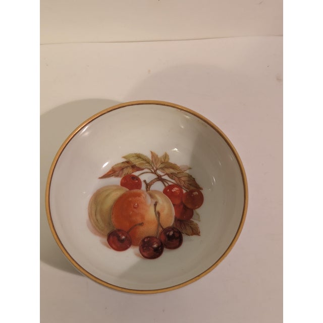 Vintage German Porcelain Harvest Fruit Plates, Pedestal Stand & Nut Bowls - Set of 7 For Sale - Image 12 of 15