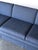 Navy Blue 1960s Vintage Mid-Century Navy Jacquard Skirted Tuxedo Sofa For Sale - Image 8 of 18