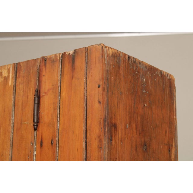 Antique Large Primitive Bead Board Two-Door Cabinet For Sale - Image 10 of 13