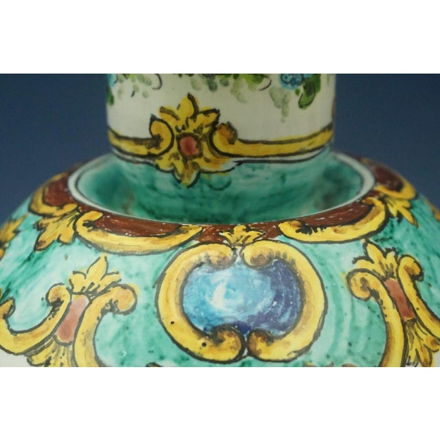 Blue 20th Century Neo-Renaissance Ceramic Vase from Valentina Emiliani, Italy, 1890s For Sale - Image 8 of 17
