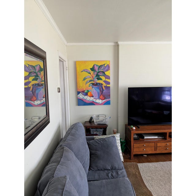 Still Life Vase Fruit Plant - Contemporary Oil on Canvas Original Painting by Paul Scaturro For Sale In New York - Image 6 of 6