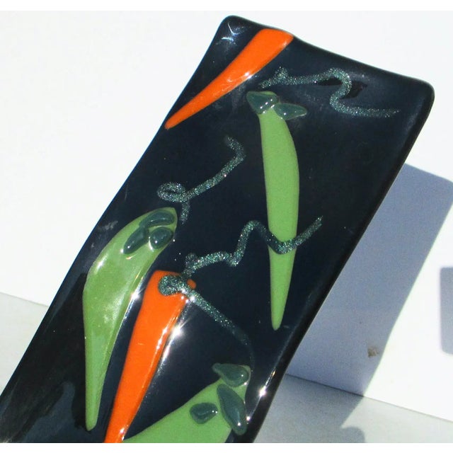 Vintage Handmade Fussed Art Glass Tray For Sale - Image 4 of 7
