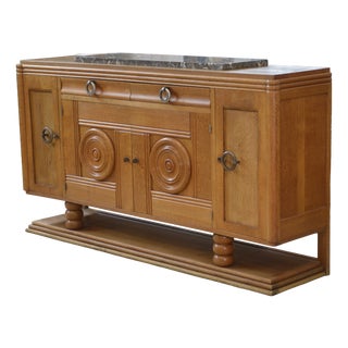 Oak Buffet in the style of Charles Dudouyt, 1930s For Sale