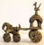 Antique hindu bronze Temple horse and chariot statue toy on wheels. Commonly known as "Temple Toys," these cast brass...
