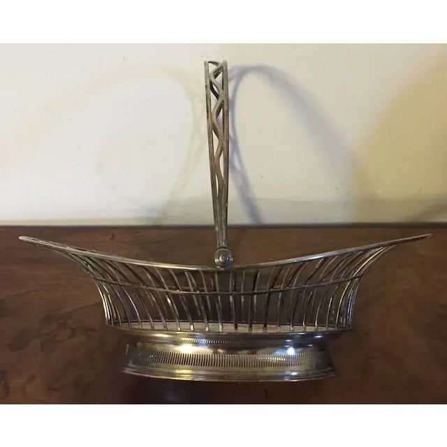 Antique Late 18th Century English George III Old Sheffield Silver Bread Basket For Sale - Image 12 of 13