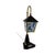 Vintage Art Deco Table Lamp with Stained Glass Shade and Decorative Base, Ukraine, 1960s For Sale - Image 4 of 9