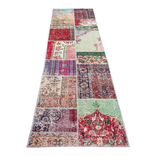 Turkish Colourful Vintage Runner For Sale