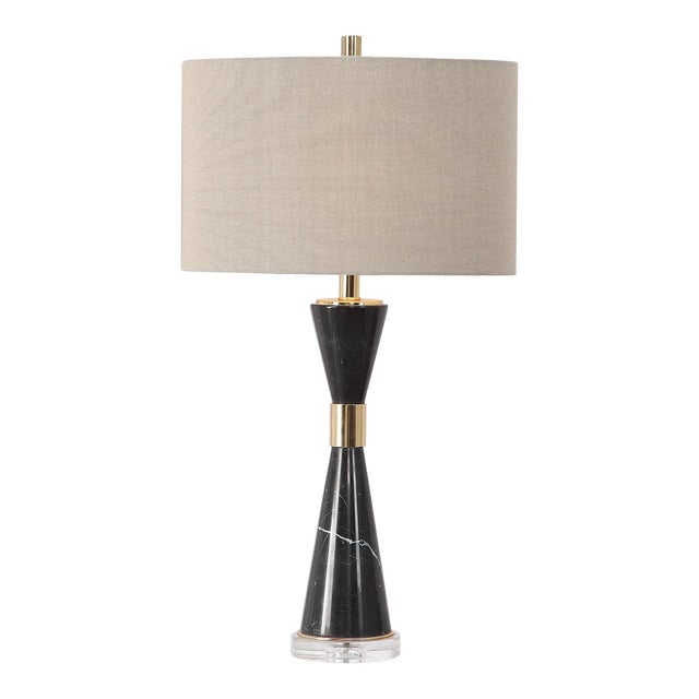 Alastair Black Marble Table Lamp For Sale