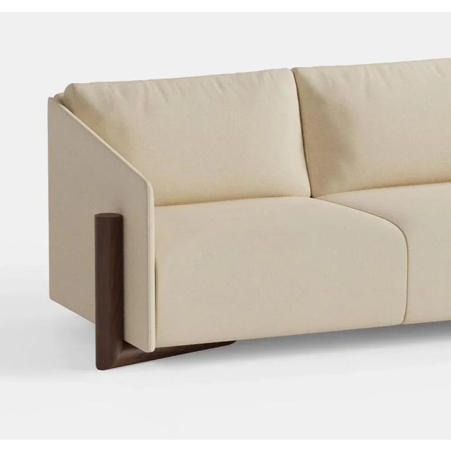 Contemporary Cream Timber 4-Seater Sofa by Kann Design For Sale - Image 3 of 6
