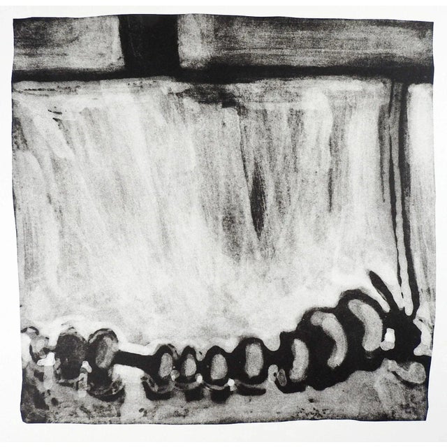 Contemporary Vintage Abstract Black & White Lithograph by Marilyn Lanfear For Sale - Image 3 of 3