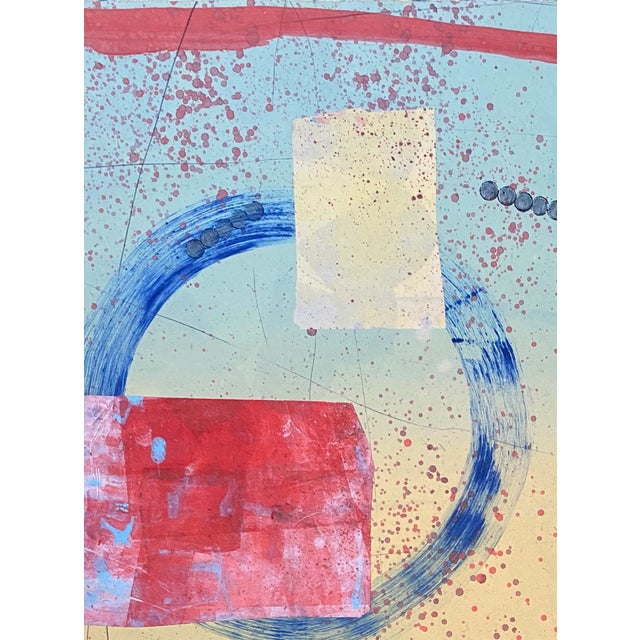 This unique, monotype on Asian paper is part of an ongoing series of prints by David Collins. In his abstracted, geometric...