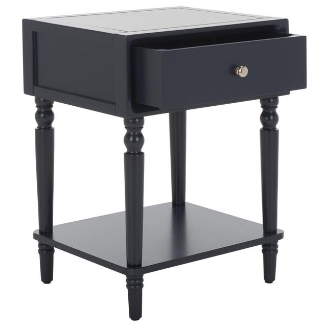 Ink Blue Siobhan Accent Table with Storage Drawer in Navy For Sale - Image 8 of 10