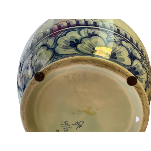 1950s 1951 Aluminia (Royal Copenhagen) Large Faience Baluster Vase Model 3075 / 1152 Made in Denmark For Sale - Image 5 of 6