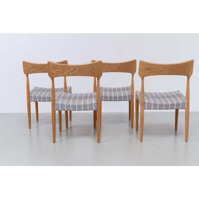 Wood Danish Modern Oak Dining Chairs by Bernhard Pedersen & Son 1960s, Set of 4 For Sale - Image 7 of 18
