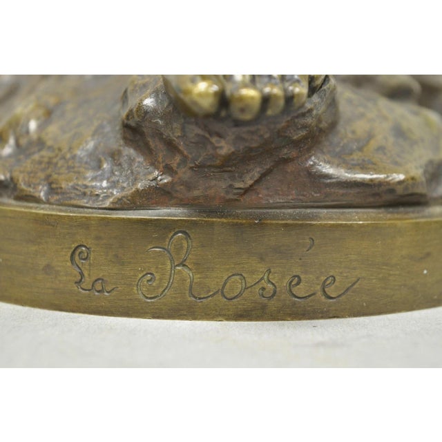 Brown Antique Edouard Drouot (1859-1945) "La Rosse" French Bronze Sculpture of Woman For Sale - Image 8 of 18