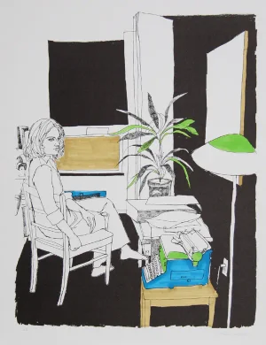 Arthur Seiden Lithograph - Sitting Room