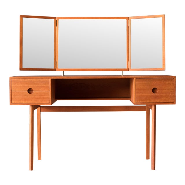 Vintage Kai Kristiansen Danish Modern Teak Vanity for Aksel Kjersgaard For Sale