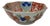 Vintage Oriental Imari Octagonal Palette Graphic Porcelain Bowl Art For Sale