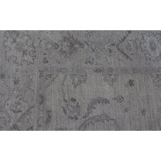Angora Turkish Oushak Rug With Floral Design by Keivan Woven Arts For Sale - Image 10 of 12