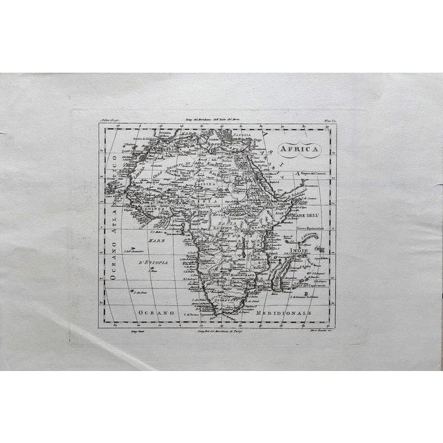 This Map of Africa is an etching realized in the 19th century. The state of preservation of the artwork is good. At the...