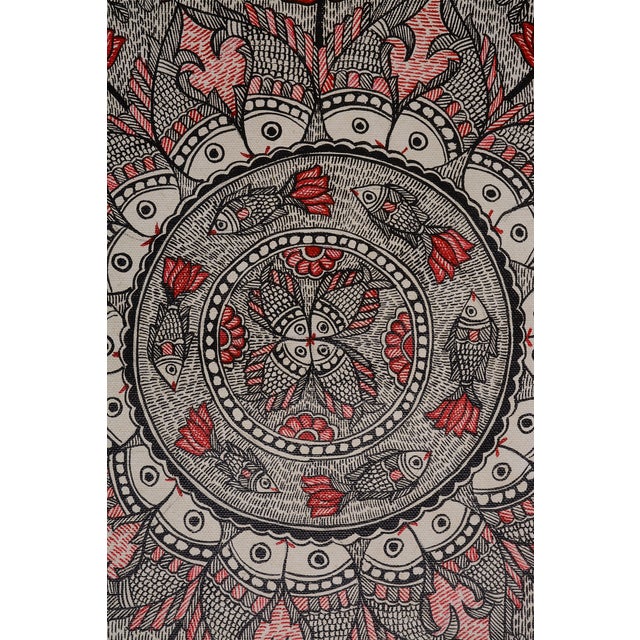 Celebrate the rich artistic heritage of India with this exquisite hand-painted Madhubani folk-art composition by Mamta...