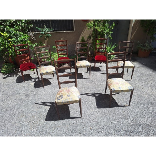 Wood High-Backed Chairs by Paolo Buffa, 1940s, Set of 5 For Sale - Image 7 of 9