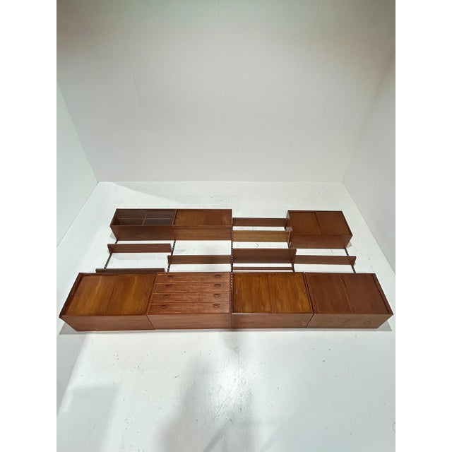 Metal Modular Wall Unit in Teak by Kai Kristiansen for FM Møbler, Denmark, 1960s For Sale - Image 7 of 18