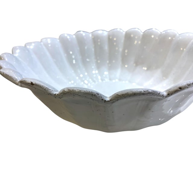 Late 20th Century Large Astier De Villatte "Marguerite" Bowl, Handmade in Paris For Sale - Image 16 of 17