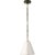 Transitional Thomas O'Brien for Visual Comfort Signature Goodman Petite Hanging Shade in Bronze & Hand-Rubbed Antique Brass with Antique White Shade For Sale - Image 3 of 4