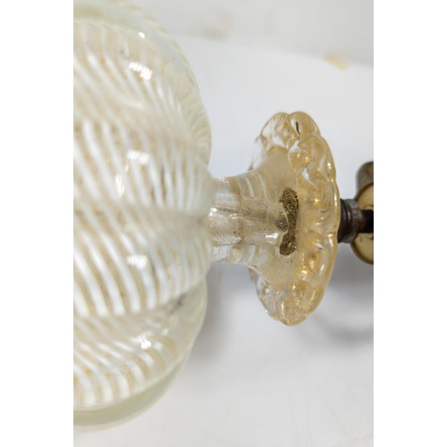 Mid-Century Modern Italian Murano Glass Table Lamp, Possibly Seguso For Sale - Image 13 of 14