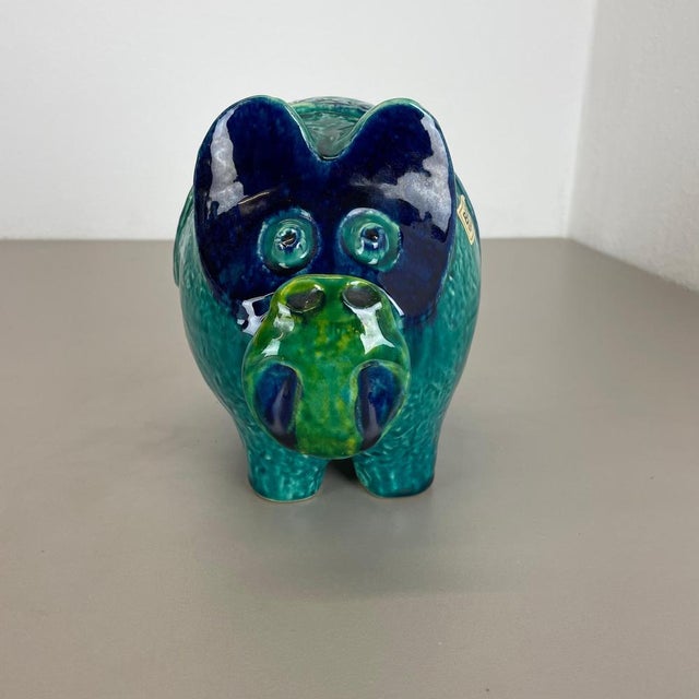 Colorful Fat Lava Pottery Piggy Bank from Bay Ceramics, Germany, 1970s For Sale - Image 6 of 18