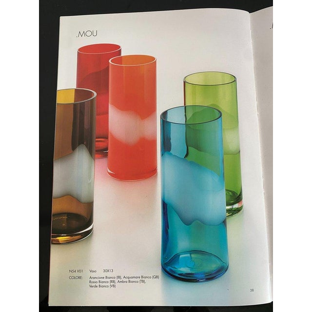 Glass Vintage Space Age Murano Glass Mou Vase from Carlo Nason, 2000s For Sale - Image 7 of 8