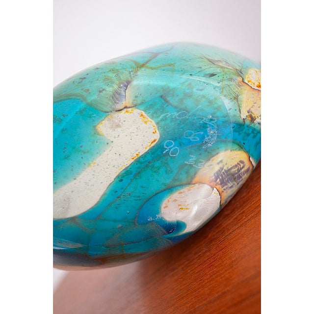 Glass Maltese Vase by Michael Harris for Mdina, 1980s For Sale - Image 11 of 14