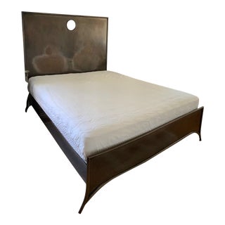 19th Century Restoration Hardware Keyhole Metal Bed For Sale