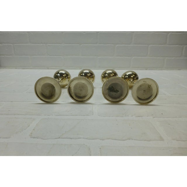 Silver Deco Silver Cordial Small Goblets Shot Glass Set For Sale - Image 8 of 10