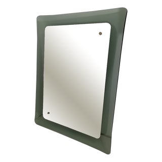 Italian Production Mirror with Curved Glass For Sale