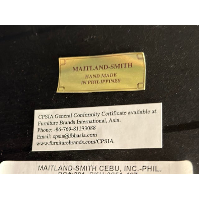 Vintage Hollywood Regency Gilt Metal and Faux Black Marble Side Tables by Maitland Smith, a Pair For Sale In Los Angeles - Image 6 of 6