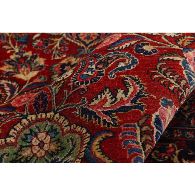 Antique Persian Sarouk Rug, 10'01 X 11'10 For Sale In Dallas - Image 6 of 10