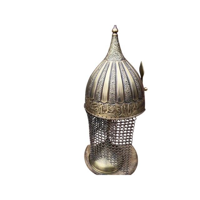 Bronze Fluted Ottoman Chichak Helmet For Sale - Image 8 of 14