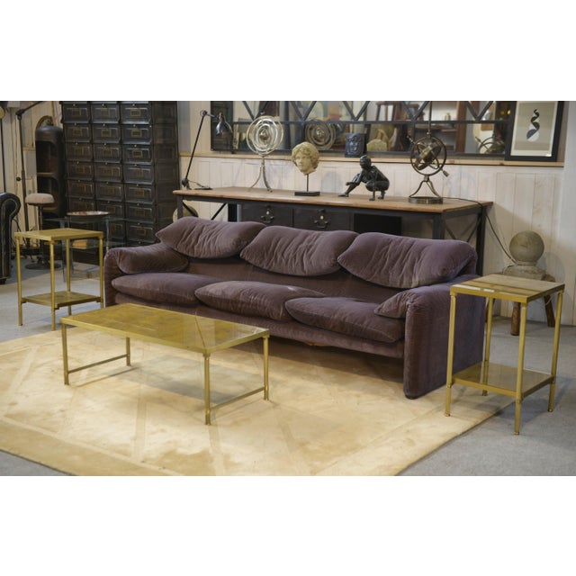 Coffee Table and Side Tables in Verre Églomisé, 1980s, Set of 3 For Sale - Image 6 of 13