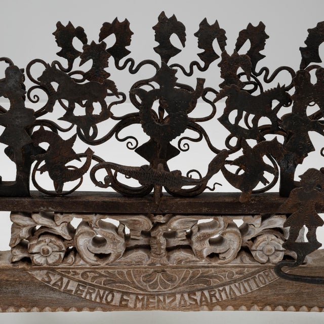 1900s Asian Wrought Iron Coffee Table With Figural Elements For Sale - Image 12 of 18