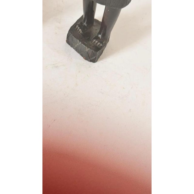 African Sculptures in Heavy Hardwood, Set of 2 For Sale - Image 14 of 15