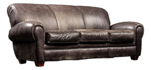 Vintage Leather Sofa in Black by Klaussner
