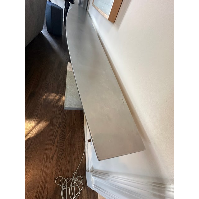 2000 - 2009 Michael Heltzer Steel and Cast Stone Console Table One of a Kind For Sale - Image 5 of 8