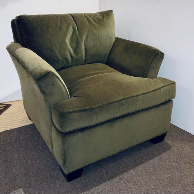 Olive green velvet chair cheap